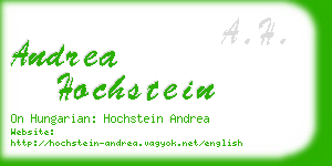 andrea hochstein business card